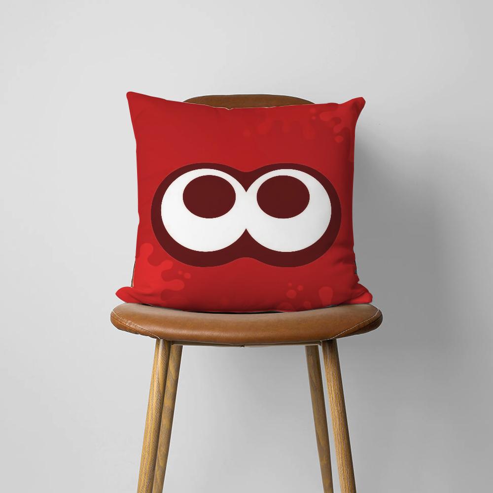 Game S-Splatoon Cute Squid cushion cover For Bedroom Car Coffee Shop Room Soft and Living Room Sofa Decorative Pillow Cover Case