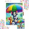 5D DIY Diamond Art Painting Kits for Adults, Jerry and Tom Full Round Crystal Diamond Kits for Beginner for Home Wall Decorate