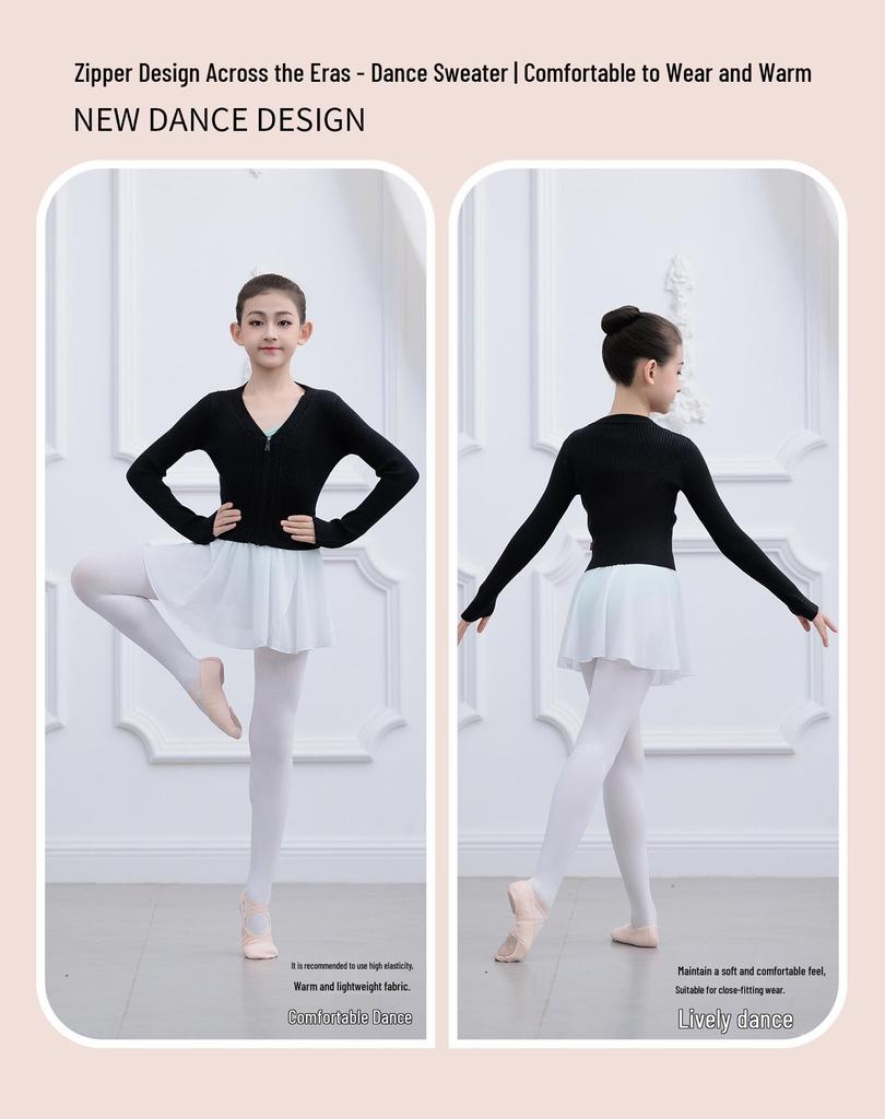 Girls' Winter Cardigan - Dancewear Shawl Sweater for Ballet Practice