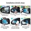 Car Stickers Rainproof Film For Car Rearview Mirror Car Rearview Mirror Rain Film Clear Sight In Rainy Days 4PCS