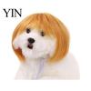 Funny Dog Hairpiece Pet Wig, Cute Bob Cut Cat Afro Curly Wig with Adjustable Cosplay Elastic Band, Breathable for Dogs, Cats Halloween Party Headwear