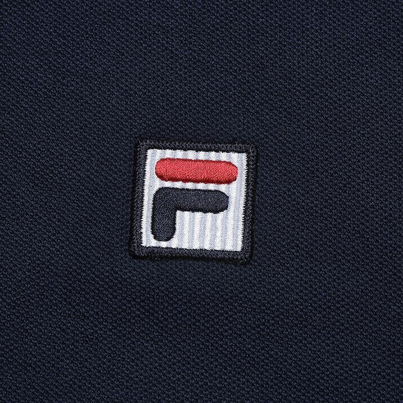 FILA Heritage Fashion Trendy Minimalist Classic Retro Casual Versatile Comfortable Loose Short Sleeve Polo Shirt Men tops Cigarette-Blue F11M628132FDB