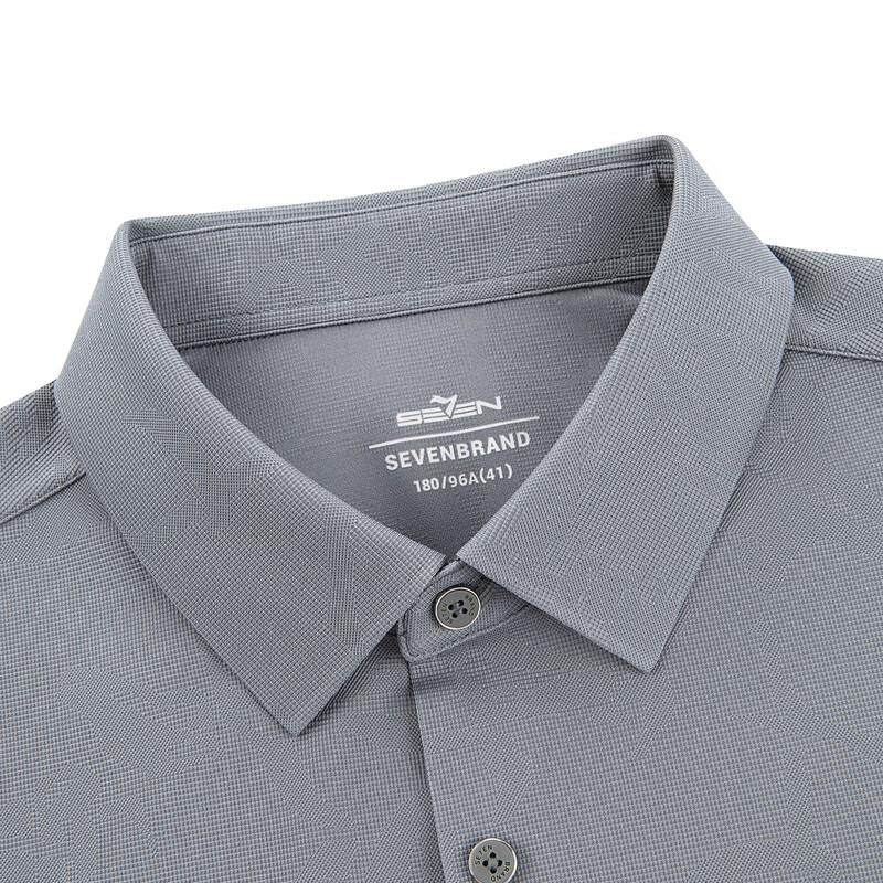 Septwolves Seamless Jacquard Stretch Short-Sleeve Shirt