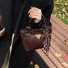 Simple and Versatile Fashion Portable Small Square Bag Women's Autumn and Winter New Niche Design Retro Messenger Bucket Bag