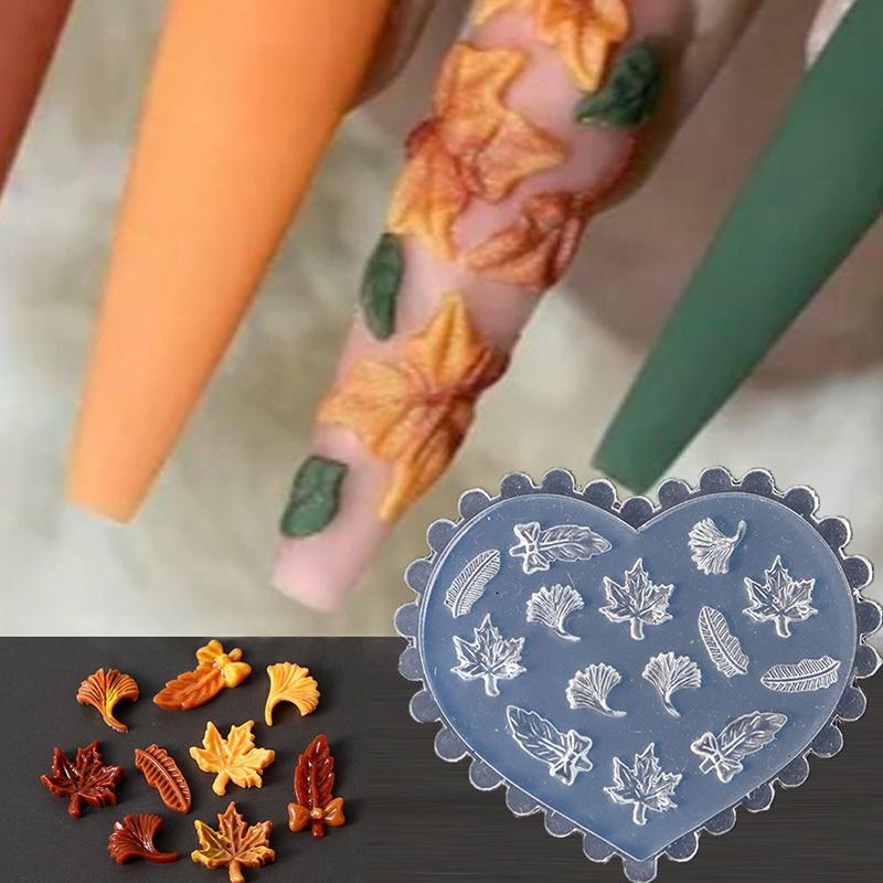 1 Pcs Soft Silicone Nail Rose Flower Heart Mold 3D Butterfly Goldfish Shell Carved Cartoon Template Nails Accessories For Salon