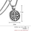 Santo St em aço inoxidável. Colar Benedict Medalha de San Benito Colar Masculino Mulheres Espiritual Virgem Maria Pingente Colar Para Homens