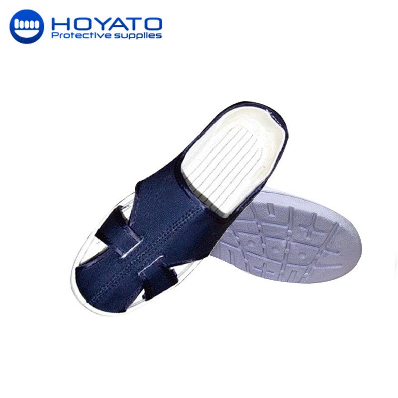 Leather Anti-Static, Non-Slip Work Shoes: Acid & Alkali Resistant, Comfortable, Easy On/Off for Dust-Free Workshops