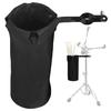 Drum Stick Holder, Stick Bag, Storage Bag, Drumstick Stand, Container, Case, for Live Performances and Practice (Black, Regular)