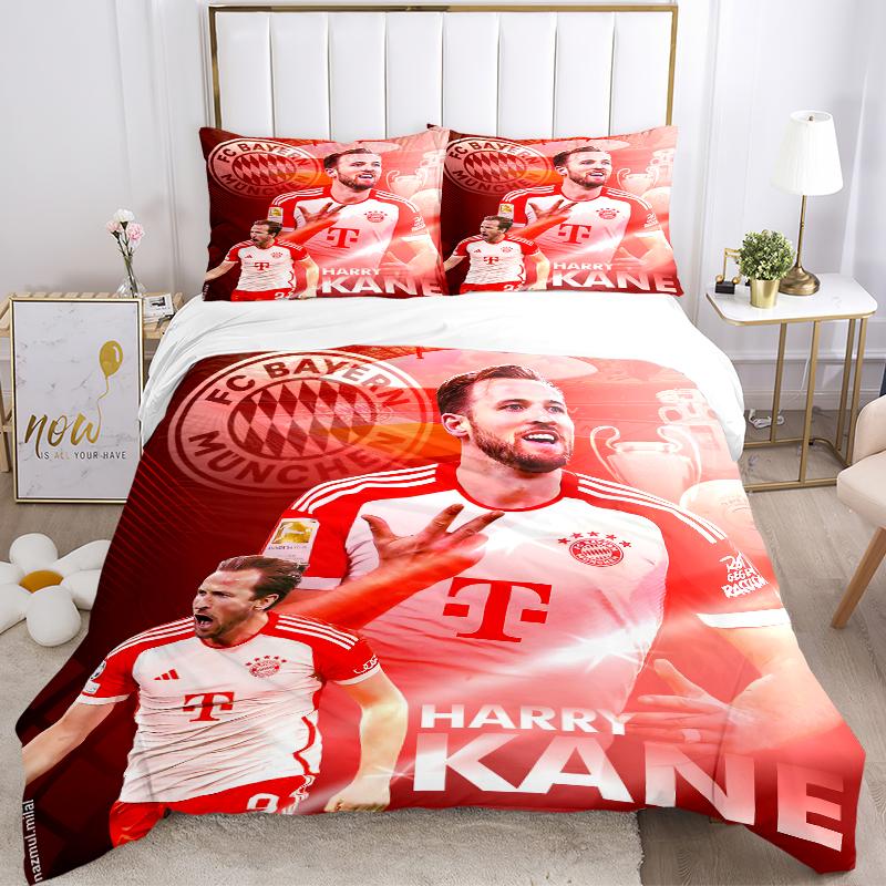 3-teilige Kane's Bayern Triumph Celebration Bettwäsche-Sets Für Alle Größen Neu 3D-Druck Bettbezug Bettdecke Bettbezug Kissenbezug Schlafzimmerdekoration