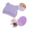 2-Piece Baby Cradle Cap Comb and Bath Brush Set, Newborn Soft Hair Massage Brush, Gentle Cradle Cap Removal Comb, Purple