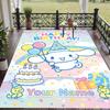 Custom Text Cinnamoroll Pattern Floor Rug Soft Indoor Carpet Mat Living Room Bedroom