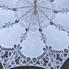 Handgefertigter Baumwollspitzen-Sonnenschirm Künstlerische Blumenstickerei Hochzeitsschirm Outdoor Sonne