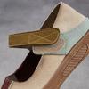Johnature Genuine Leather Mixed Colors Soft Soled Women's Shoes Retro Round Toe Shallow Flat Shoes