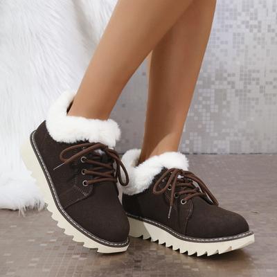Shoes Winter New Thick-soled Velvet Thickened Snow Boots Women's Cross-border Warm Towel Medium Boots Cotton Shoes Women