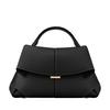Real Leather Bag for Women, New French Niche Design, Fashionable Pleated Shoulder Handbag, Smile Bag