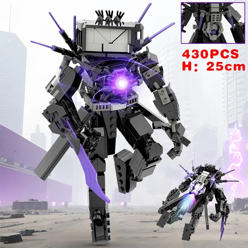 Skibidi Toilet Titan Speakeman, TV Man, Cameraman Baustein-Set - 445 Teile Sammelfigur Bauspielzeug für Kinder