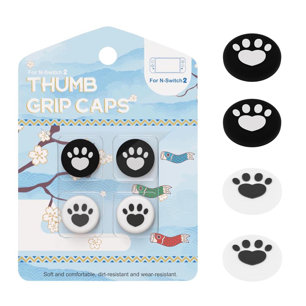 Switch 2 Silicone Cap Love Cat Party Rocker Set Durable Protective Cover for Nintendo Switch 2