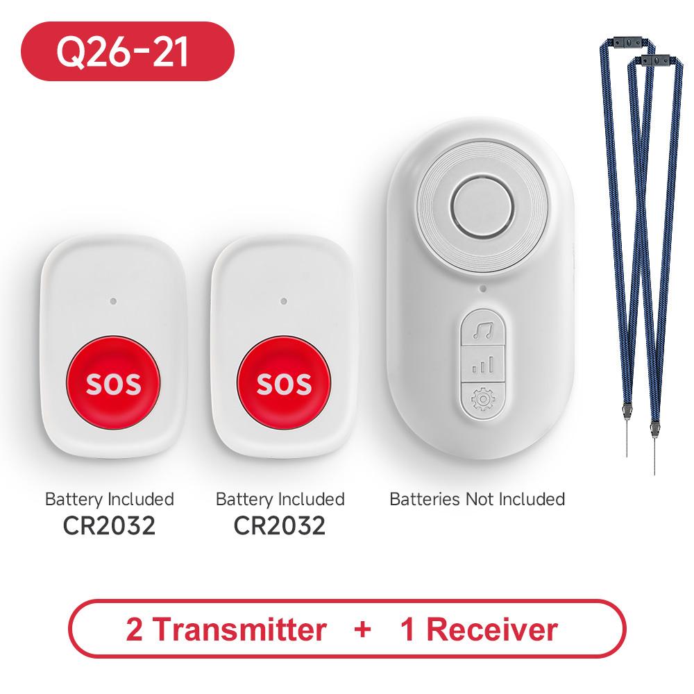 Caregiver Pager Wireless Nurse Call Buttons for Elderly Monitoring SOS Alert System Portable Alarm Call Bell for Nursing Home