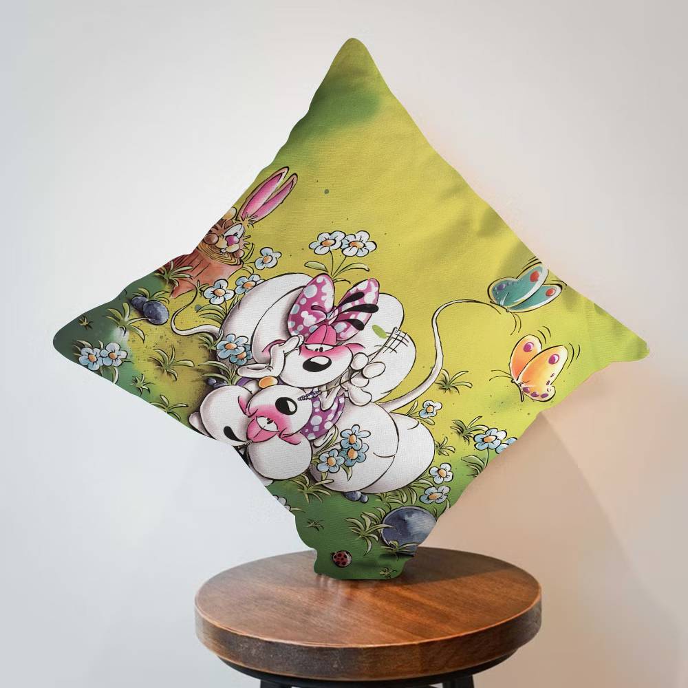 Character Diddl Cute Maple Design Cushion Cover Happy Autumn Harvest Decor Holiday Decorati Pillow Cover