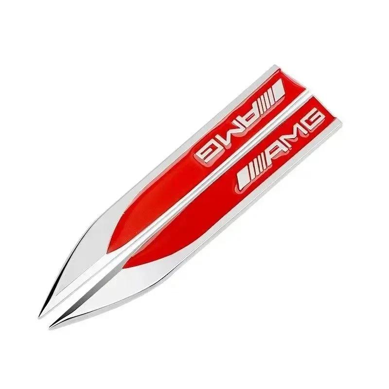 Samolepka na auto 2ks 3D kovové boční křídlo blatníku auta Znak AMG pro Mercedes benz W203 W204 W205 W210 W211 W212 W164 W176 CLA CL
