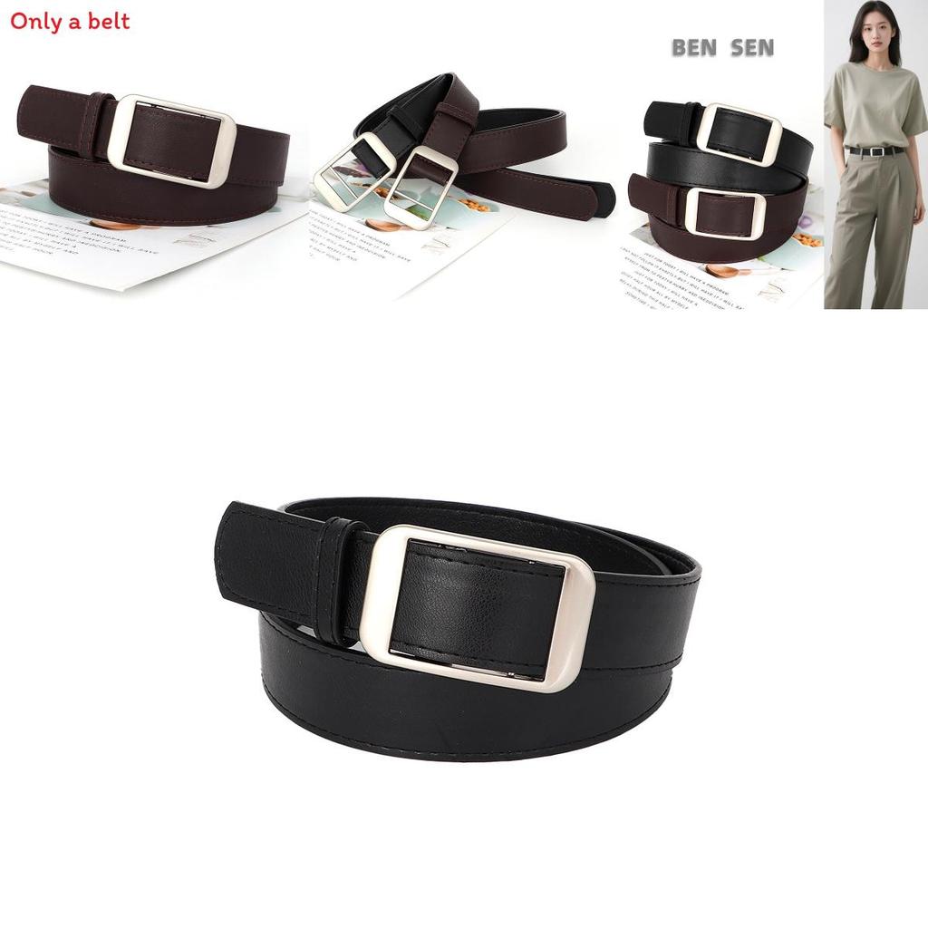 Slim Pu Leather Womens Belt With Matte Silver Closure For Fashion And Work