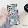 Moroccan Tile Rubber phone case For Samsung Galaxy S24 S25 S23 S22 Ultra Note 10 20 Plus S20 S21 FE Cover