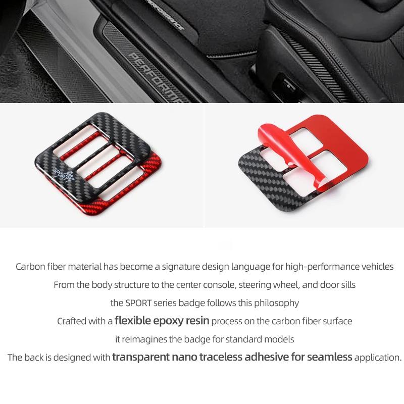 For Subaru BRZ/Toyota GR86 2013-2020 Carbon Fiber Car Interior Center Console Seat Heating Trim Sticker Tuning Decor Accessories
