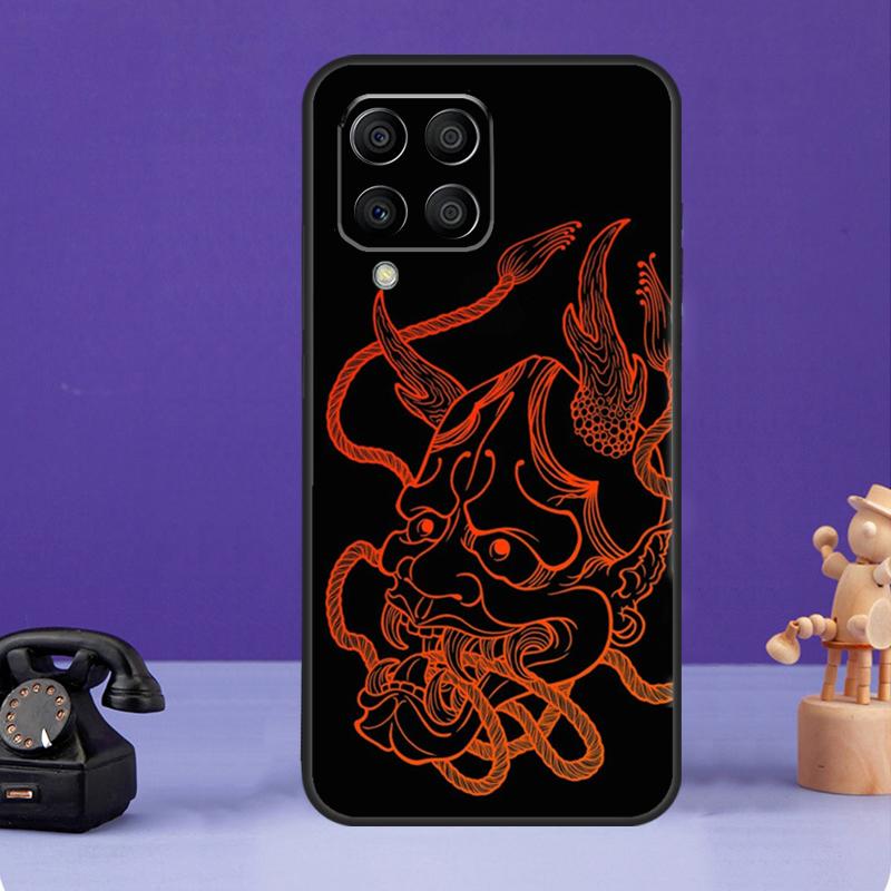 Japanese Hannya Mask Case For Samsung Galaxy M36 M56 M16 M33 M53 M13 M12 M32 M52 M20 M15 M55 M31 M14 M35 M34 M54