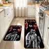 Messi poster Flannel Kitchen Mat Christmas Soft Area Rug Non Slip Floor Carpet Home Decoration
