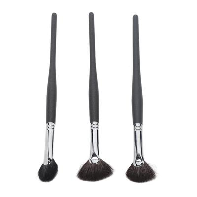 3 Stück Highlighter Pinsel Weiche Haare Fächerförmig Gesichtsdetails Lidschatten Make-up Pinsel Set Kit