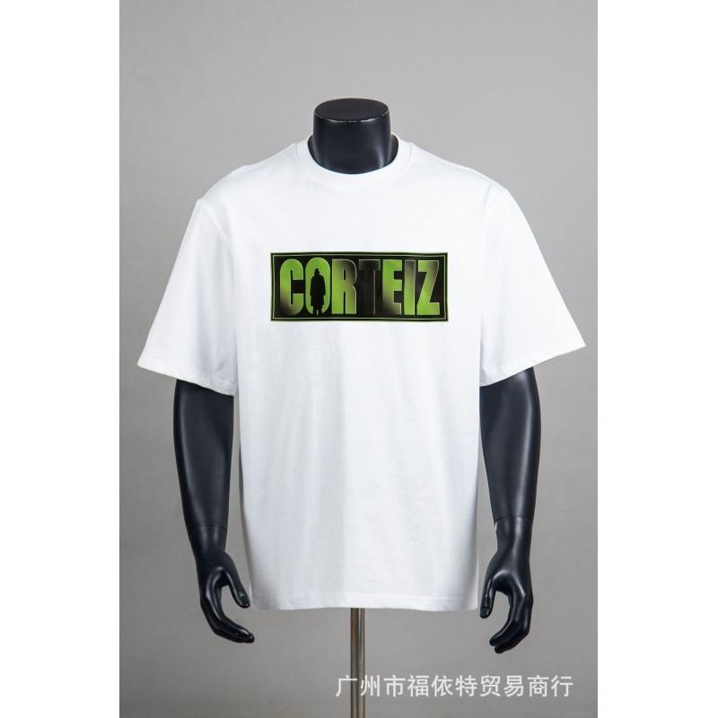 Corteiz Alcatraz Vintage Print T-Shirt Herren Damen Streetwear Lockerer Schnitt Kurzarm Tee