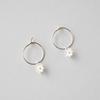 MERRYMOTIVE [Silver] Daisy flower hoop earring