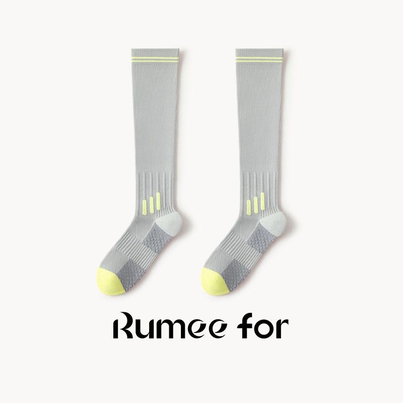 

Профессиональные компрессионные носки для икр для упражнений, весенне-летние, для бега, для энергии мышц, фитнес, йога, для похудения, для скакалки Grey Stripes