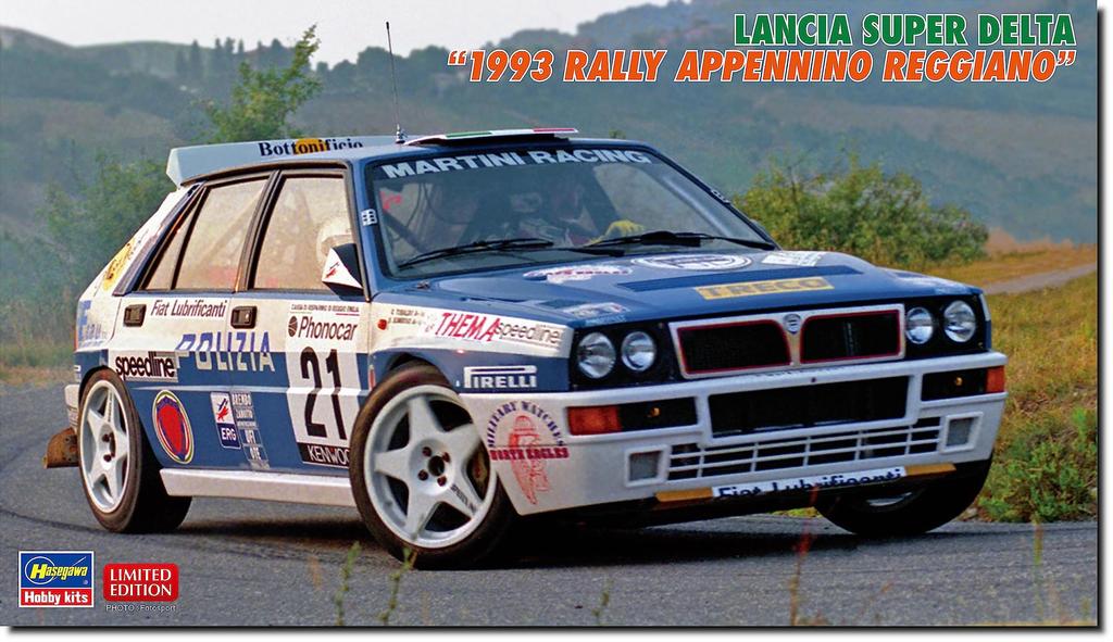 Hasegawa Lancia Super Delta 1993 Rally Appenino Reggiano Plastic Model 20648 1/24
