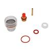 Welding Cup Kit Fit for WP 17 18 26 Torch Glass Gas Lens Ceramic Gasket Brass Collet Silicone Rings 1Celsius16 Inch 1.6mm