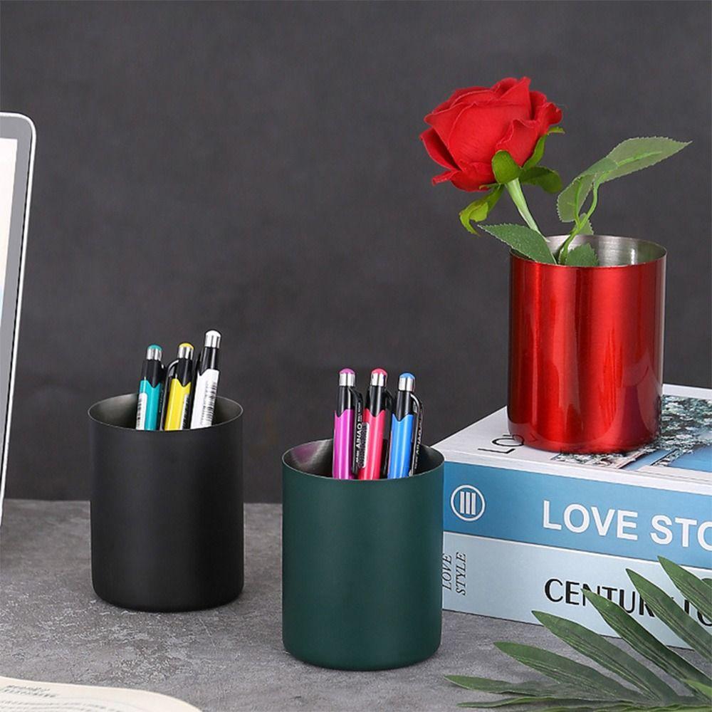 1pcs Thickened Pen Container Multi-color Stationery Storage Bucket Pen Holder  Students