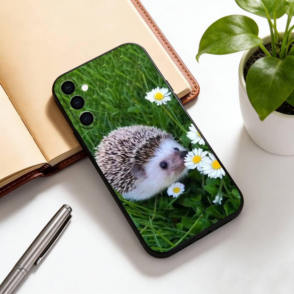 Cute hedgehog Phone Case For Samsung Galaxy A73,A72,A71,A70,A53,A52,A51,Others Soft Black Cover
