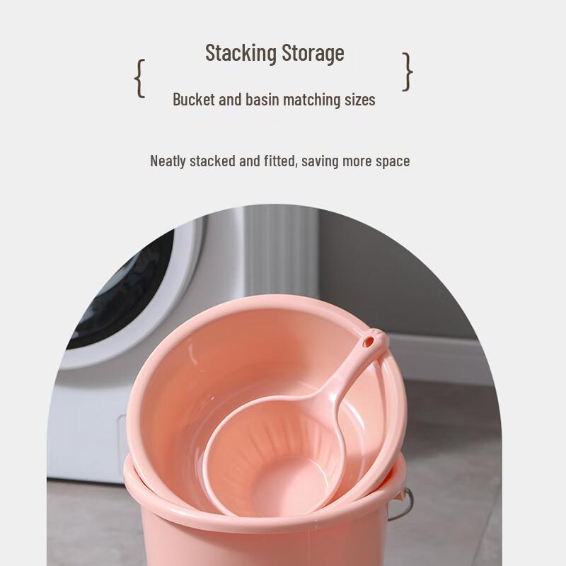 KODENOR Portable Water Bucket, Basin & Ladle Set