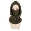 Unisex Winter Thermal Fleece Hat with Hood Windproof Warm Skiing Sport Cap Neck Warmer Cycling Face Mask Integrated