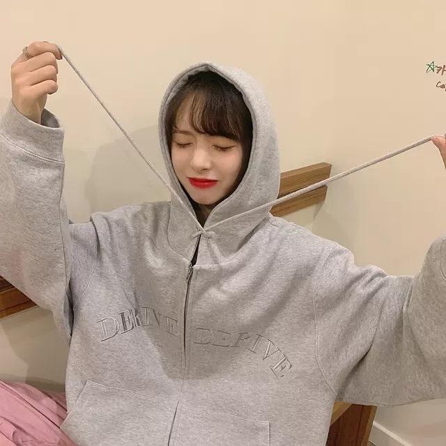 Sudadera con capucha tipo cárdigan para mujer, talla grande, chaqueta holgada de manga larga con cremallera, para otoño