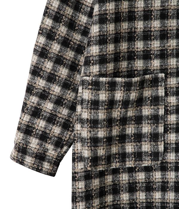 YOUTHBATH Bib Front Check Overshirt_Black