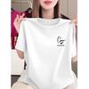 Women's Plus Size Printed Round Neck T-Shirt - Summer Casual Loose Fit, Slimming, High-End