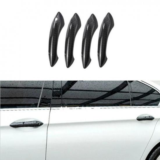 ABS Carbon Fiber Exterior Door Handle Cover Trim for BMW 5 Series F10 2011-2016