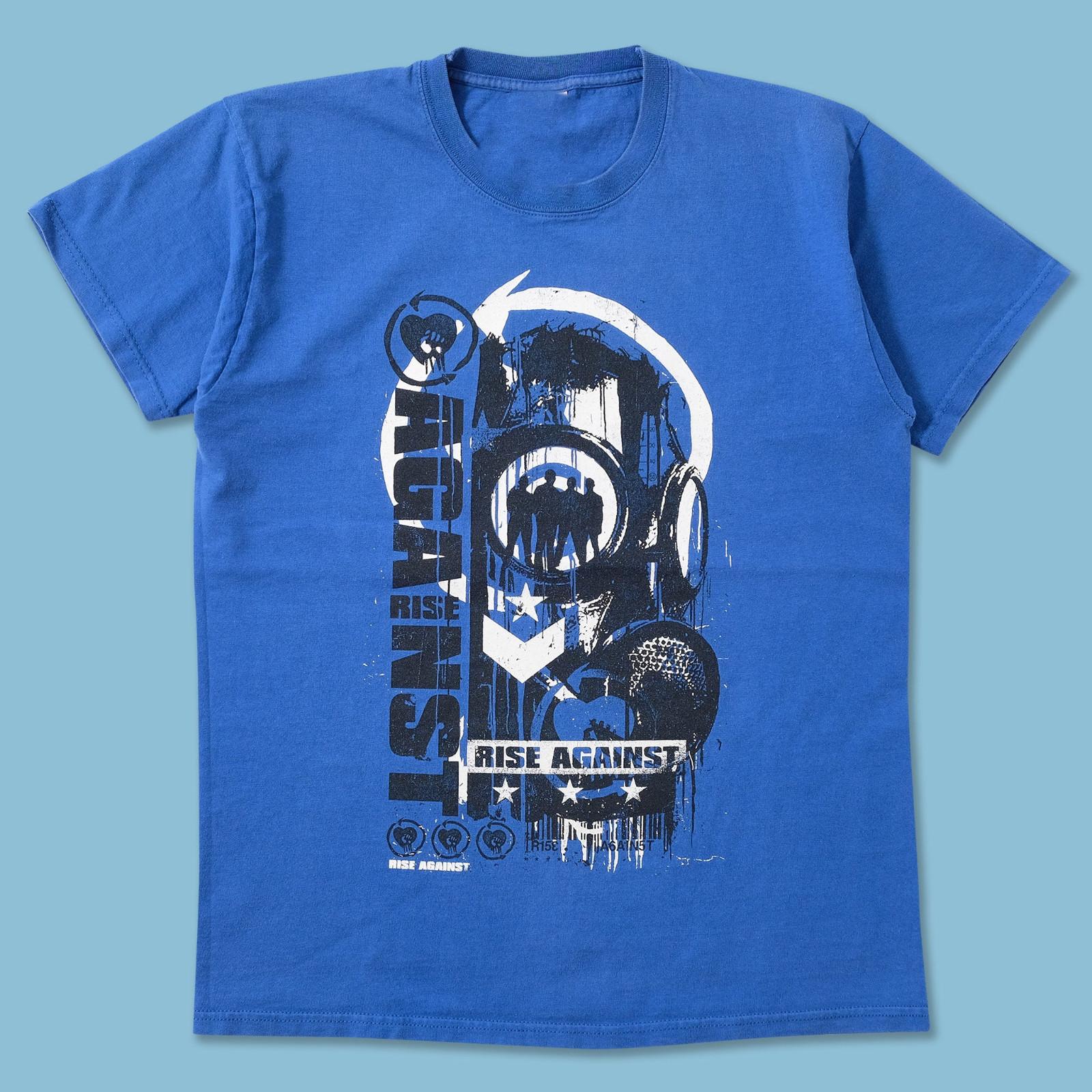 NEW Rise Against Band Music Short Sleeve Blue All Size T-shirt AR373 S