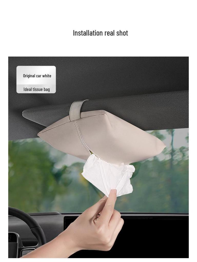 Ideal I8L6L7L8L9MEGAONE Refresh Edition Car Tissue Box - Hanging, Convenient Paper Dispenser