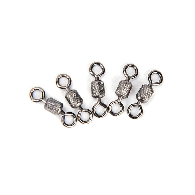 50Pcs Fishing Swivels Knurling Connector Bearing Swivel Fishhooks Accessories