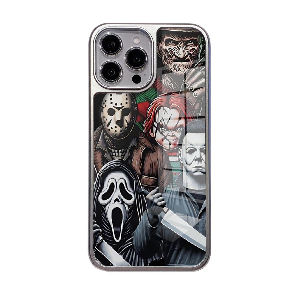 TK Popular Dark Horror Character Collection iPhone15 Thriller Mobile Phone Case Apple 17promax Glass Case 12