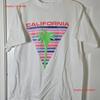 Vintage 90s California Palm Tree Neon Logo T Shirt Size Large White Vintage Top For Everyday Wear Breathable Fashion