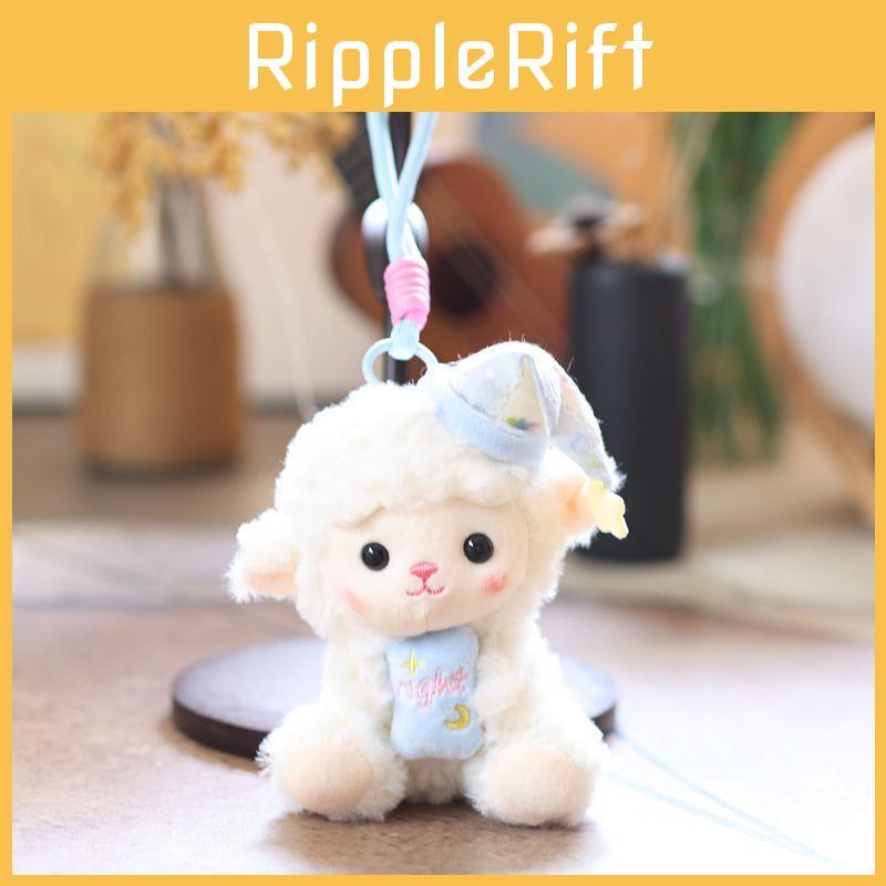 Sleepy Sheep Charm Plush Accessory For Handbags And Keys With Premium Polyester Fiber