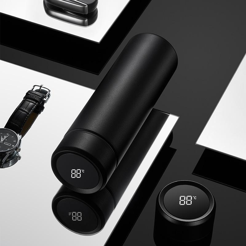 Portable Large-capacity Intelligence Thermos Cup 500ml Vacuum Flasks Stainless Steel Thermos Cup Water Bottle Travel Tea Mug Office Thermos Cup